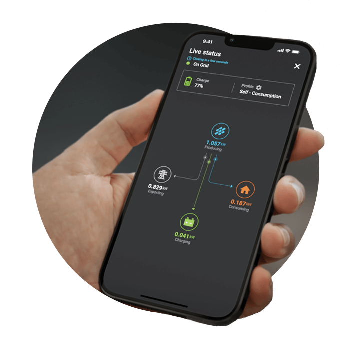 The smartest mobile app ever created for a solar system Mobile app for easily monitoring your system.